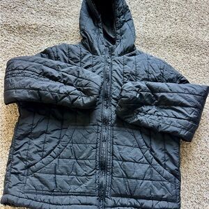 a new day Quilted Hooded puffer Jacket in black
